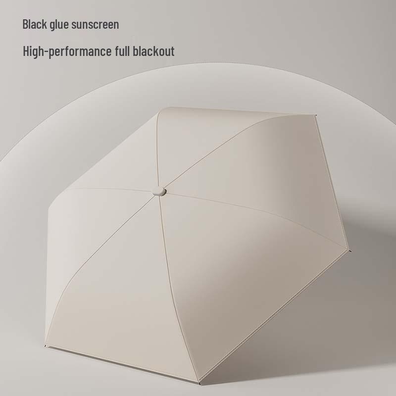 Compact Five-Fold Mini Umbrella: Portable Sun & Rain Shade with UV Protection