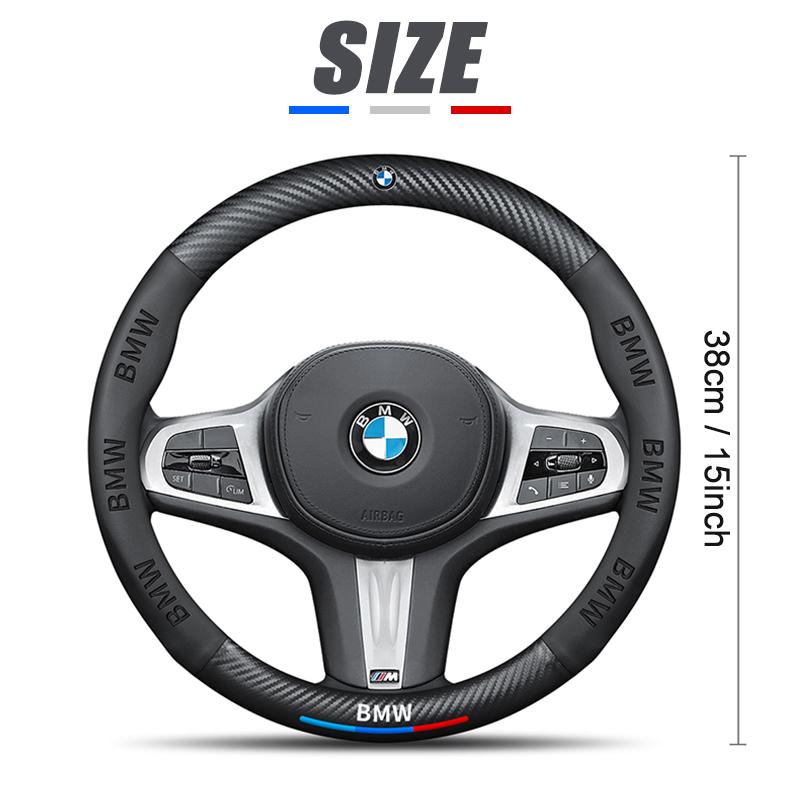 For BMW 1 2 3 5 6 7 Series F20 F30 E46 E90 E60 F30 E39 F10 F20 E87 E36 E92 X1 X2 X3 X5 X7 Car Steering Wheel Cover Accessories