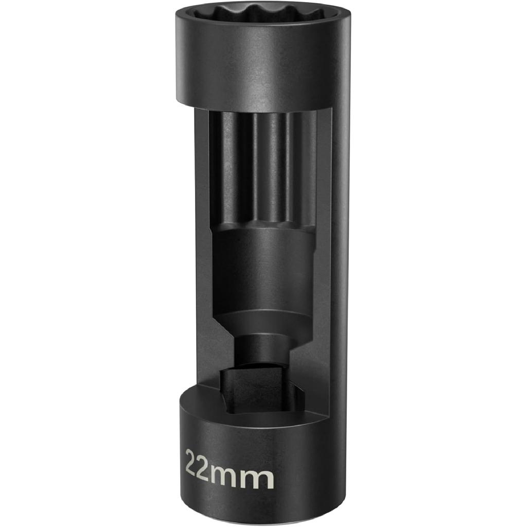 Suspension Socket Tool - 18mm, 19mm, 21mm, 22mm, 24mm Strut Nut Socket with 12 Point 1/2" Drive - Easy Remove Strut Nuts - Vm Number 3353