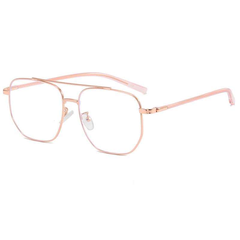 Blue Light Blocking Glasses Women Men With Metal Frame Polished Finish For Office And Casual Wear