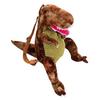 Kids Dinosaur Backpack Cartoon 3D Dinosaur Shape Soft Plush Kids Cute Animal Backpack for Travel School Camping