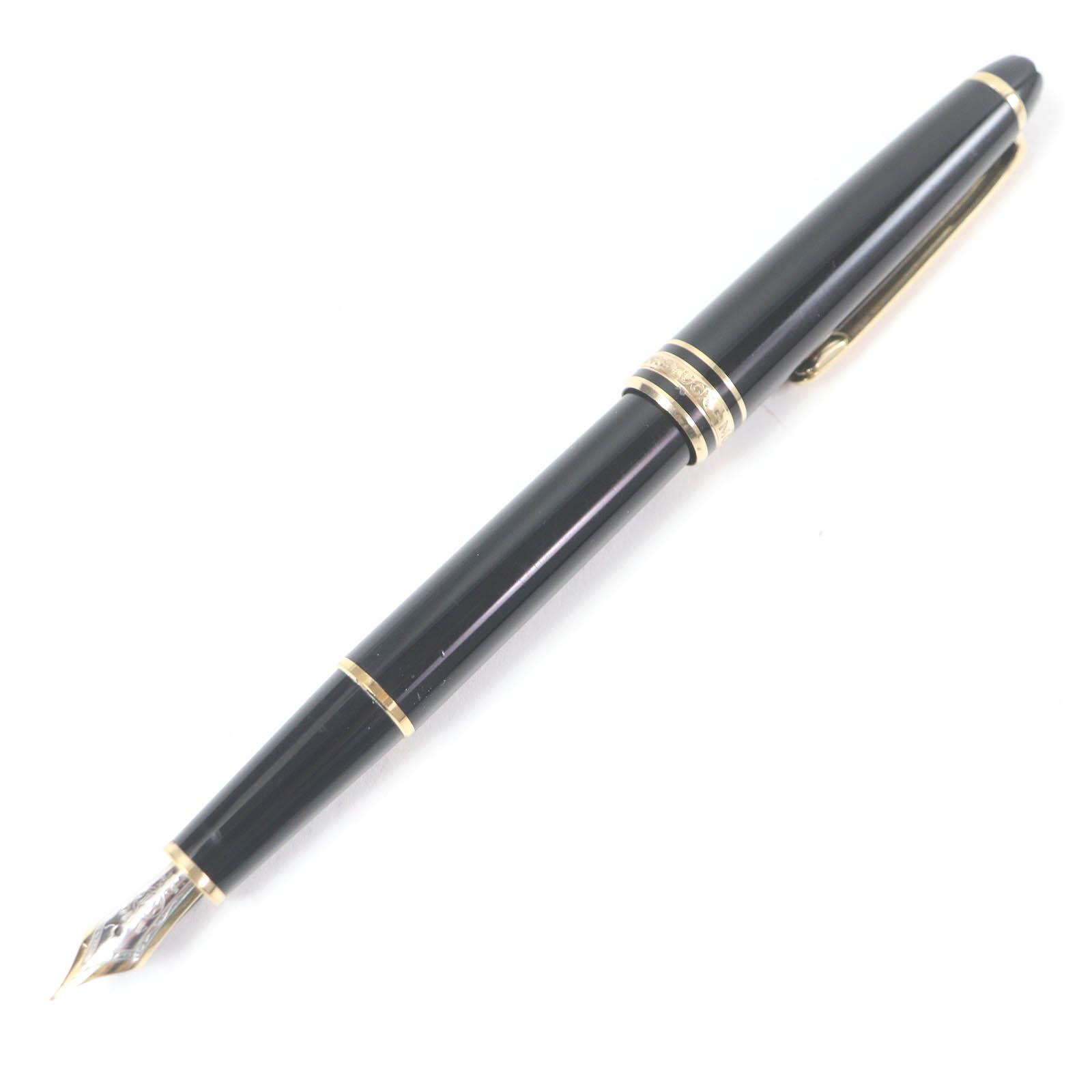 MONTBLANC fountain pen Meisterstück Classic Cap type Black gold 14K mens Used