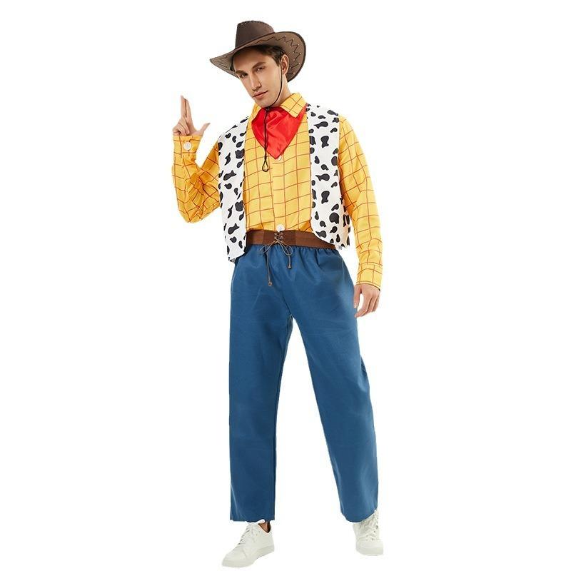 Halloween Costume for Couples Woody Cowboy Cosplay Costume for Parents