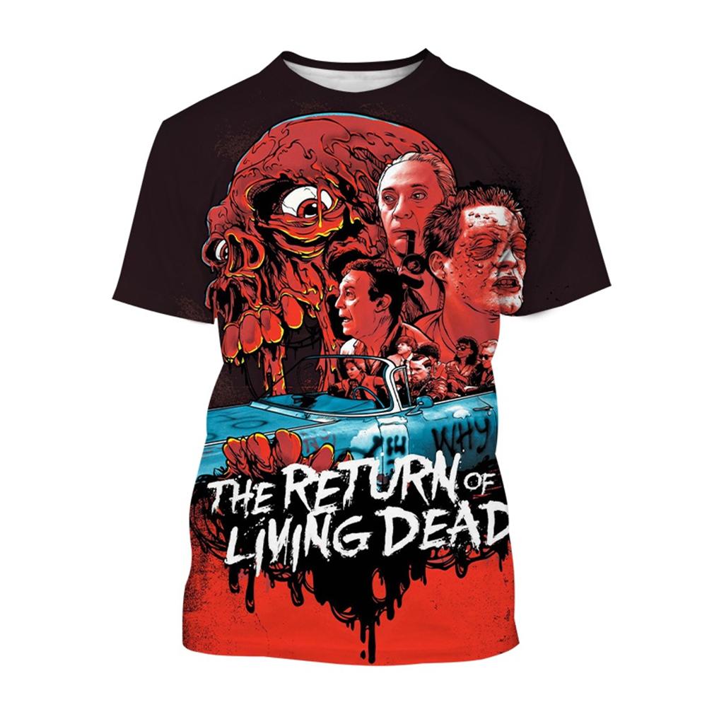 Nové klasické hororové tričko s motivem lebky zombie s motivem filmu Návrat oživlých mrtvých, unisexové streetwear, dětské tričko