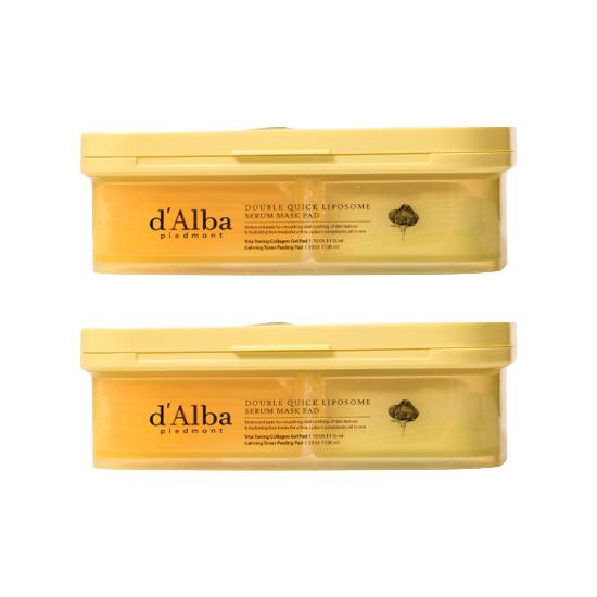 d’Alba Double Quick Liposome Calming & Boosting Half & Half Pad (100 Sheets)