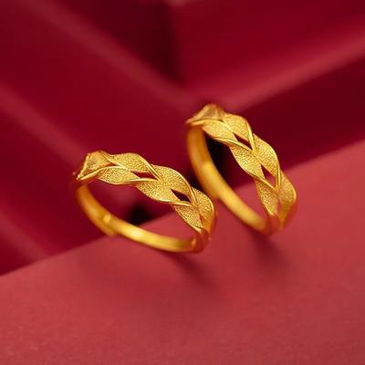 Brass Wheat Ring Women's Fashion Versatile Simple Women's Adjustable Ring Jewelry