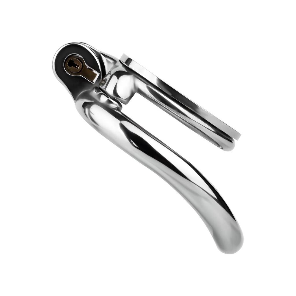 Sunflower Design Stainless Steel Chastity Belt for Men with Flat Negative Electrode Lock - Adult Product