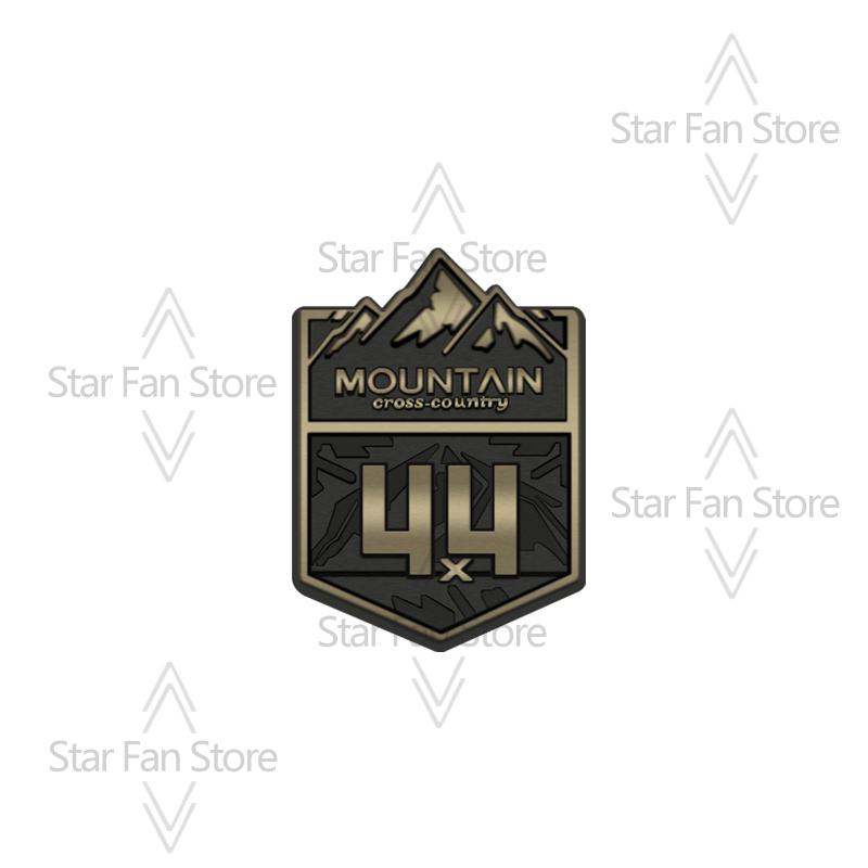 Metal Mountain Cross-country 4X4 Grille Badge Pattern Stickers Car Trunk Body Emblem Decal For Jeep Wrangler Chevrolet Toyota FJ ALW1