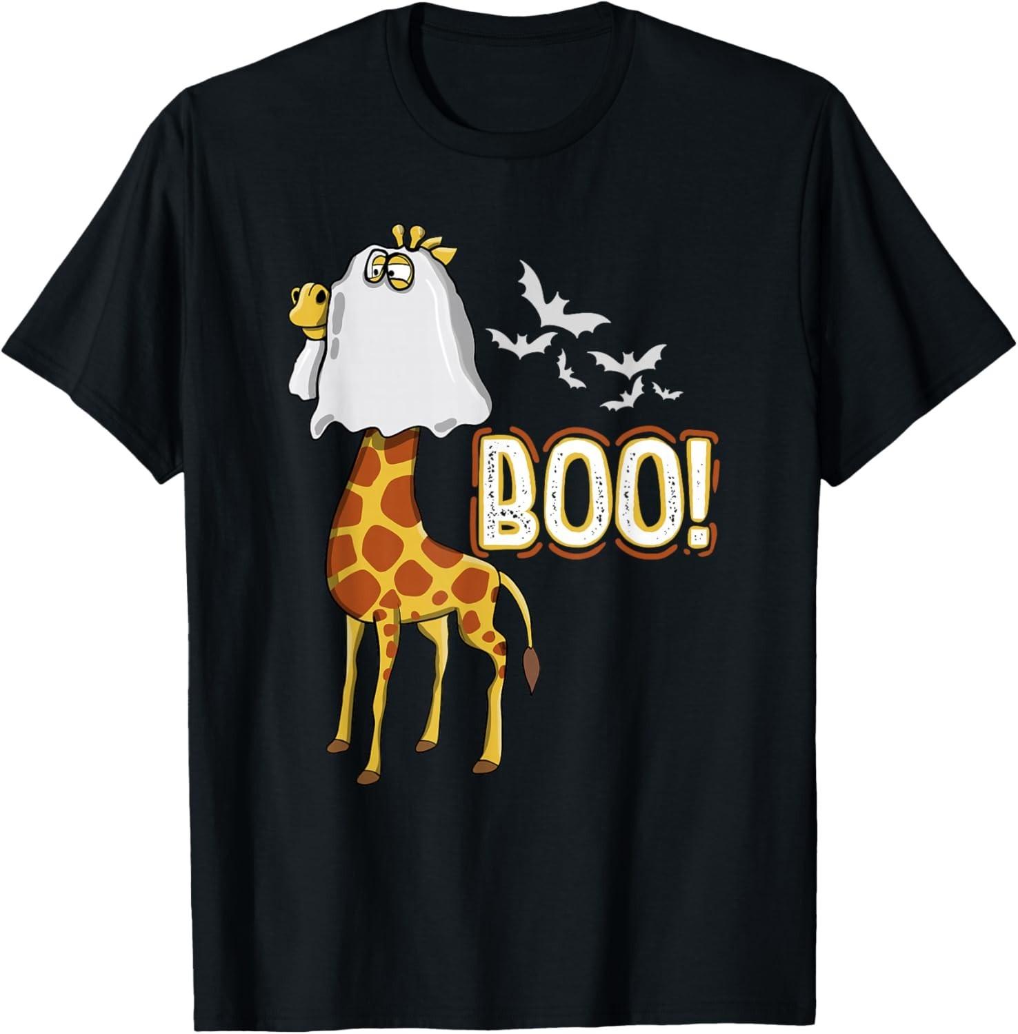 Giraffe Boo Halloween Costume Men Women  unisex T-Shirt Mens Womens Tees Top M