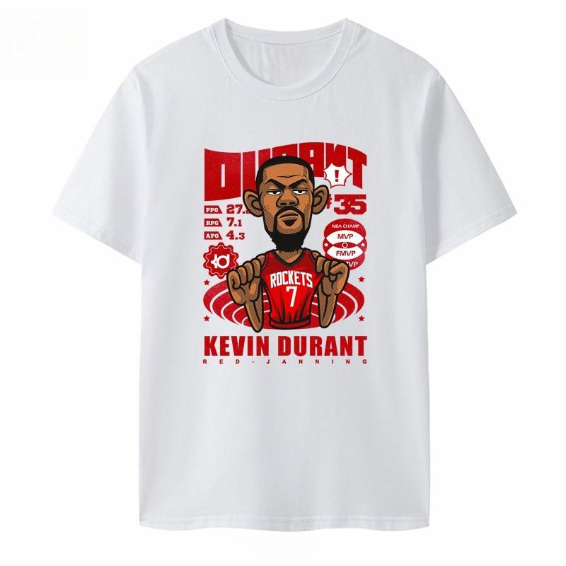 Kevin Durant Tshirt Kevin Durant shortsleeved jersey with number Basketball sportswear casual top for Unisex Summer Top
