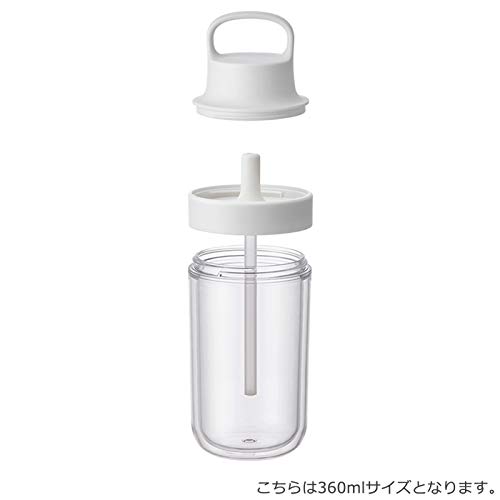 KINTO Too Go Bottle 360ml Yellow with Straw Lightweight Water Bottle Dishwasher Safe Double Structure 20062