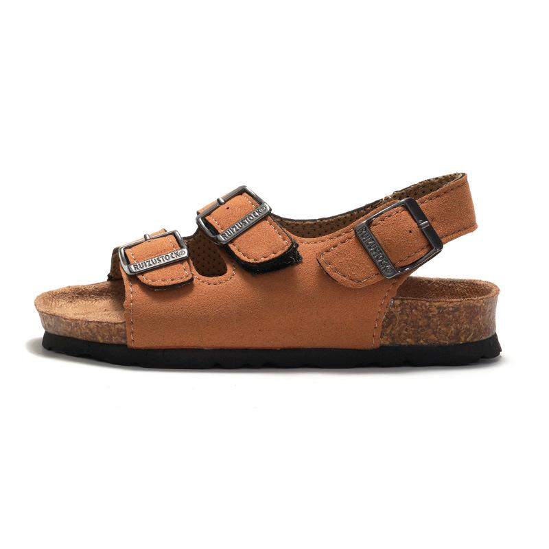 2026 Spring/Summer Children Boys Girls Cork Sandals One-word Shoes Flip-flops Tide Beach Edition KWN