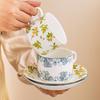Gift Box Set 150ML Flower Ceramic Espresso Coffee Cup Tea Milk Drinking Cups with Handle Mug for Office Novelty Gift