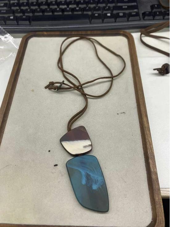 Maillard Croissant Irregular Square Pendant Bohemian Sweater Chain Necklace for Women