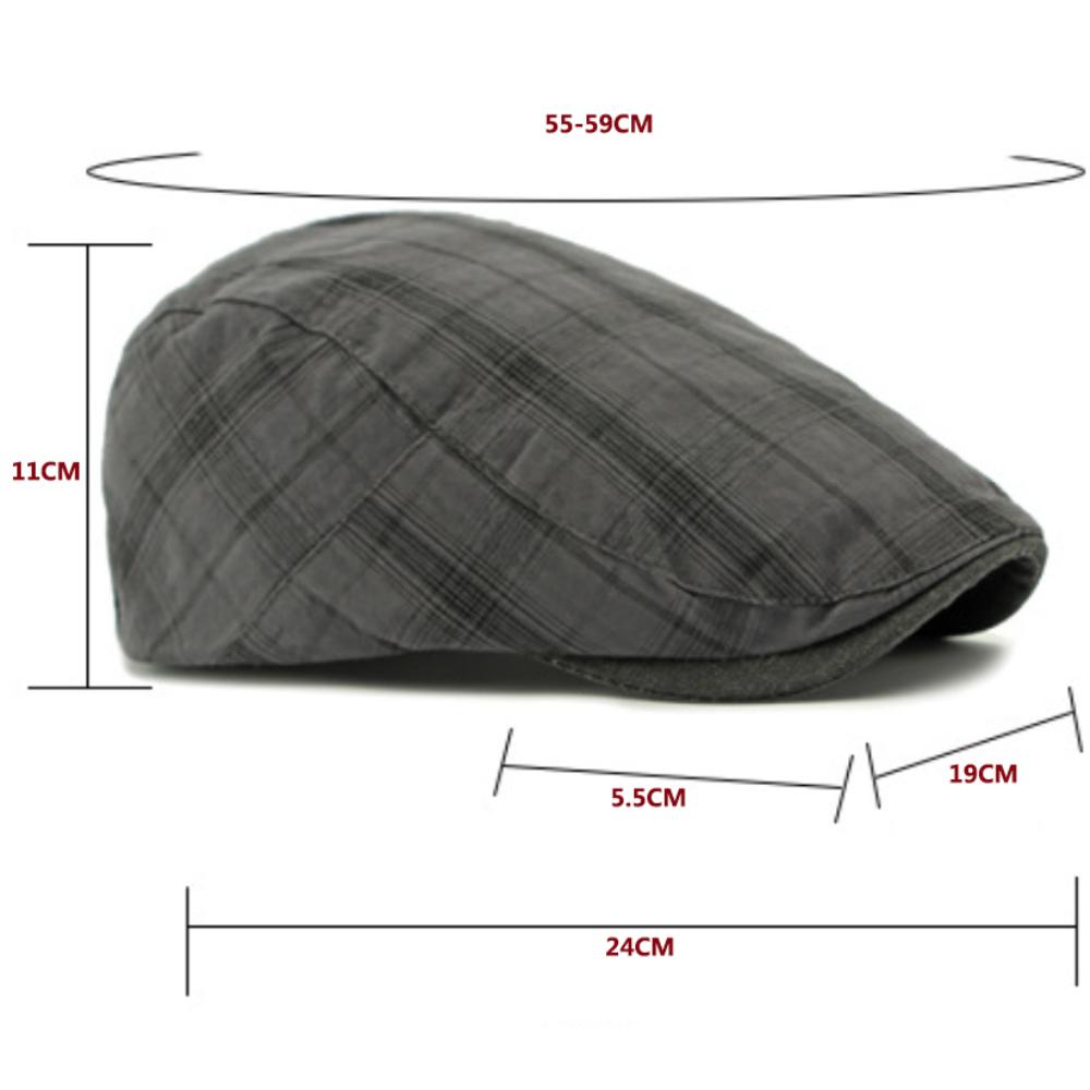 Ht4781 Berets Spring Summer Men Women Cap Vintage Plaid Artist Painter Beret Hat Male Female Ivy Flat Cap Adjustable Beret Caps