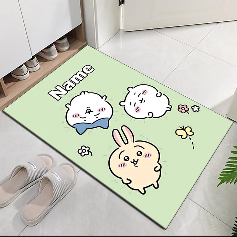 Custom Name Usagi Printed Carpet, for Office Chair Living Room Bedroom Kitchen Room Decor Gifts.