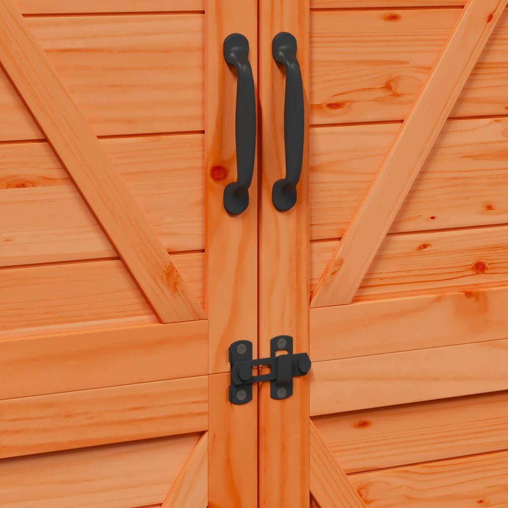 Garden Shed Brown 106 x 56 x 176.5 cm Solid Spruce Wood