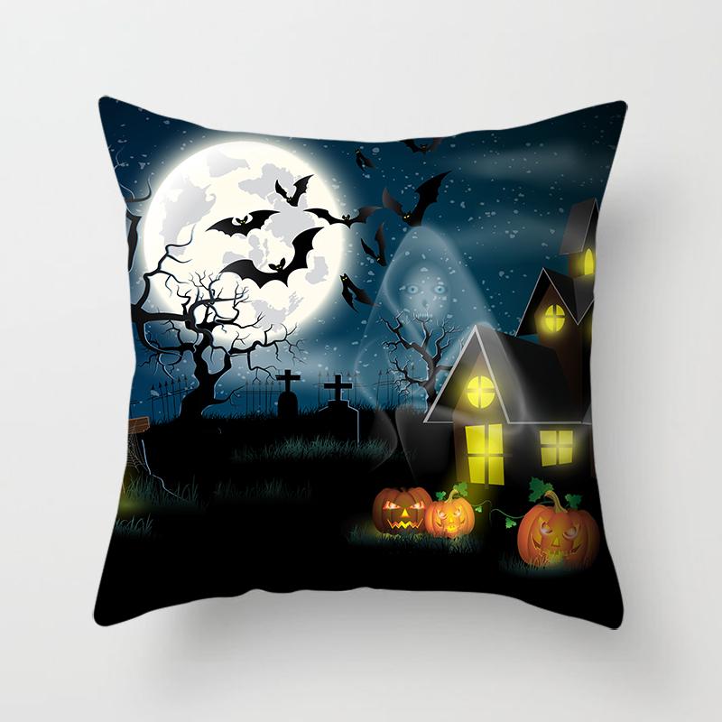 

Чехол на декоративную подушку на тему Хэллоуина для дивана, кресла, кровати, подушка, домашний декор 45x45cm
