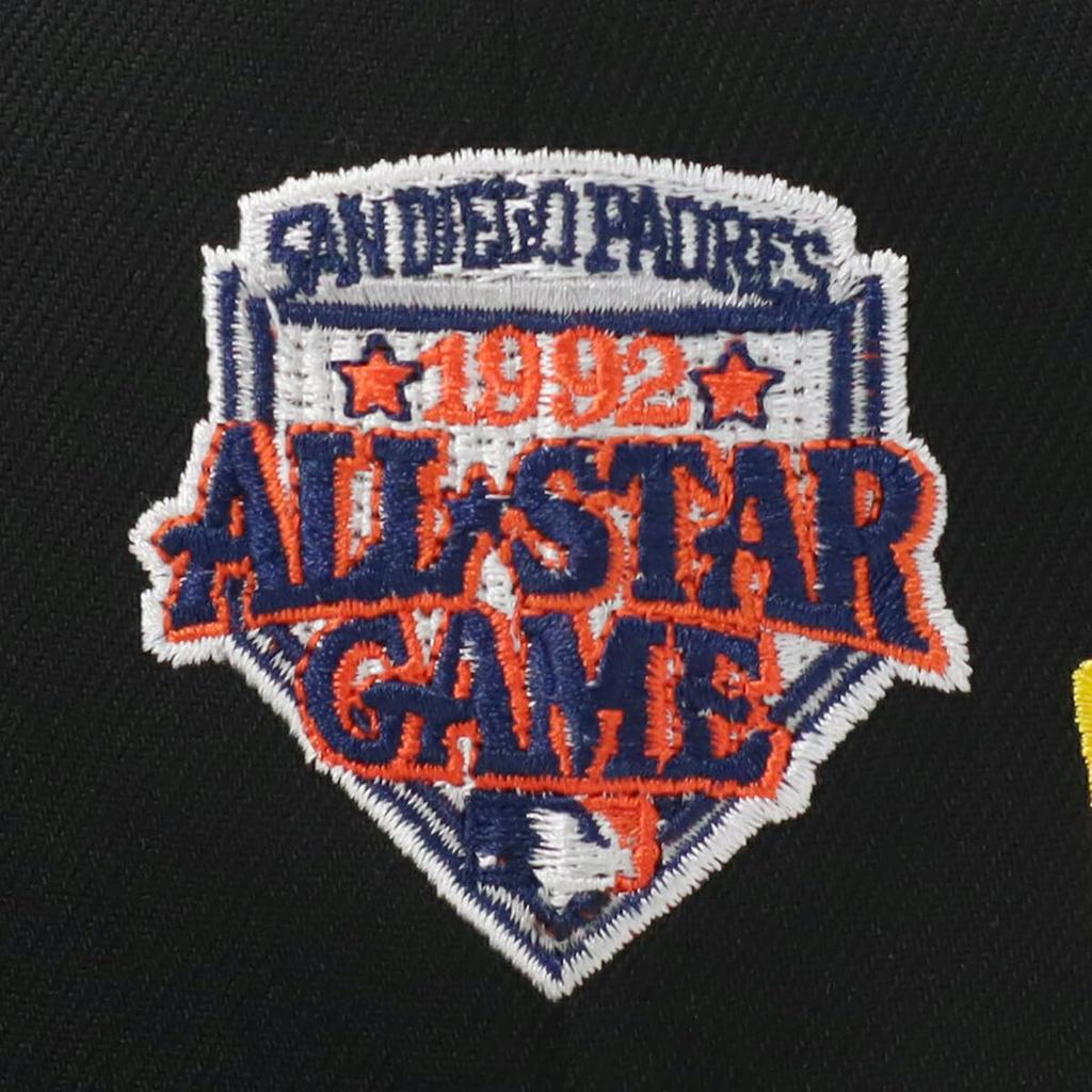 newera Cap 59FIFTY 14335308 NER34C5090 MLB San Diego Padres SD Black Black All Over UNDER VISOR ONSPOTZ Custom Made Hat Gokyu Fifty 5950 Straight Flat