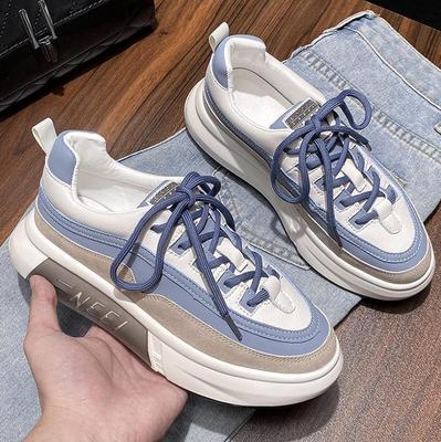 Sneaker Women's New Rubber Soft Bottom Platform Shoes Color Matching Fashion Middle School Student Casual White Shoes Women