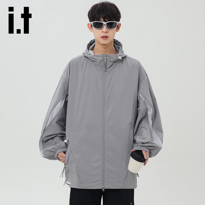 Izzue IT Men's Cool-Sensing Quick-Dry UPF50+ Hooded Sun Protection Jacket