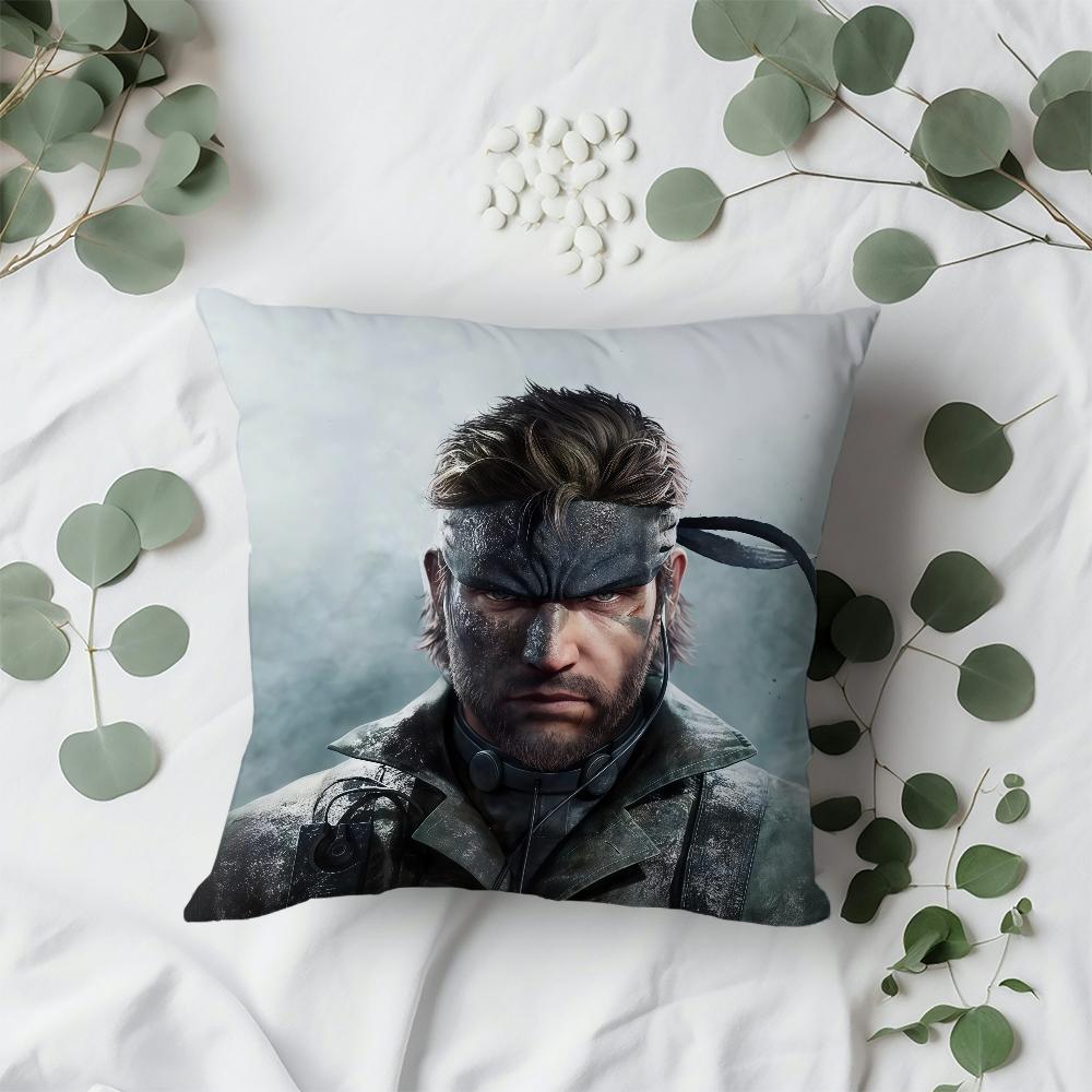 Game Gear For Sofa Car Office Cafe Eater Soft And Comfortable Delta Solid Double-Sided Metal MGS Printing Pillow Cover