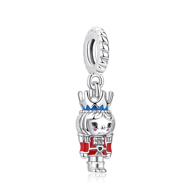 Original 925 Silver Charms Christmas Santa Reindeer Pendant Beads Fit Bracelets Necklaces Women DIY Jewelry Gift