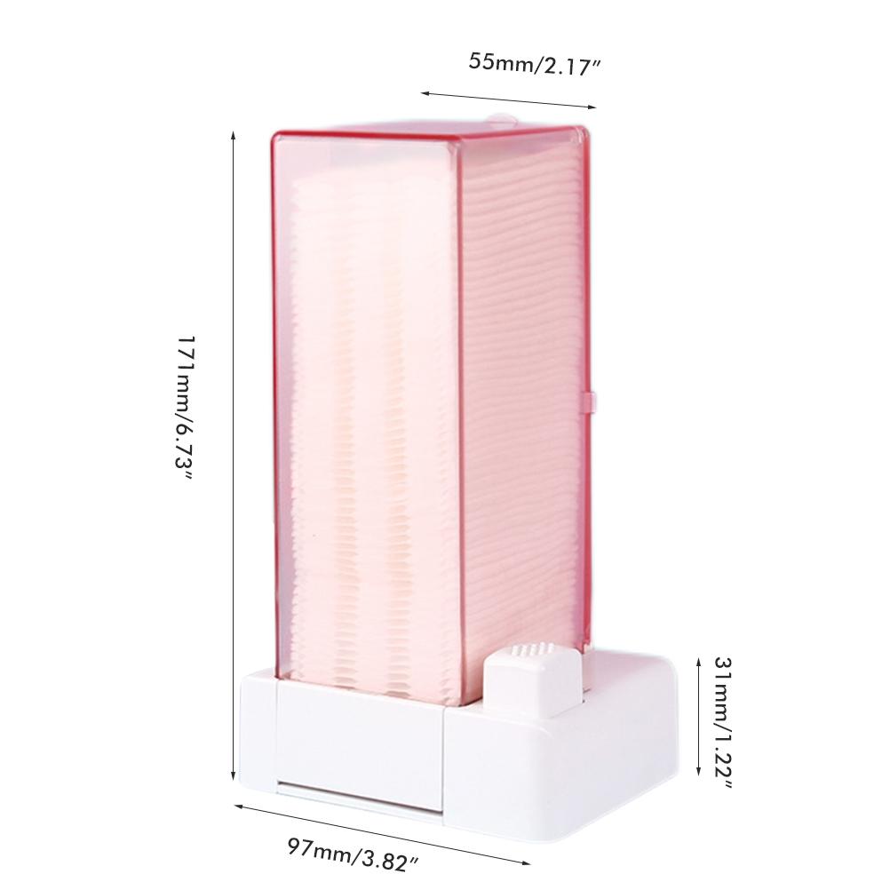 

Automatic Cotton Pad Dispenser Press Out Makeup Cotton Holder Dispenser Cosmetic Cotton Pad Organizer розовый