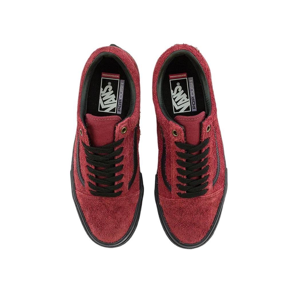 Vans Skate Old Skool Hairy Suede - Burgundy Red Unisex Sneakers Black VN0A2Z32KGD