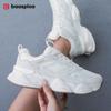 BAASPLOA Dámské ležérní tenisky Módní pohodlná obuv pro chůzi pro ženy Jednobarevná sportovní obuv Protiskluzová Zvýšení výšky