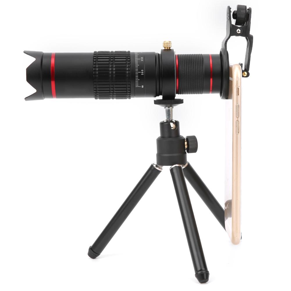 Přenosný Mini Monokulár Zoom Objektiv 22X Mikro Noční Vidění Vysoké Rozlišení Telefonní Teleskop