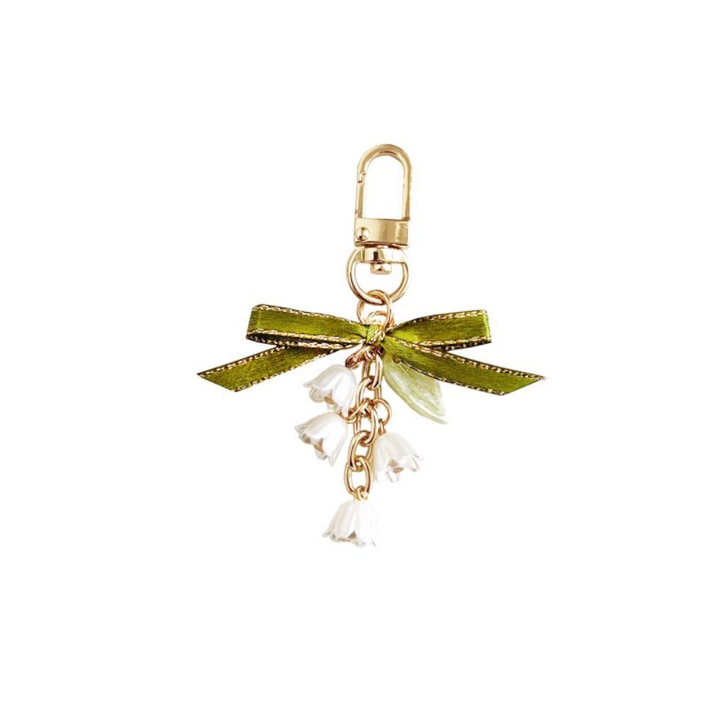 Flores Convallariae Bag Accessory Ribbon Key Ring Mobile Phone Lanyard Korean Style Bag Pendant