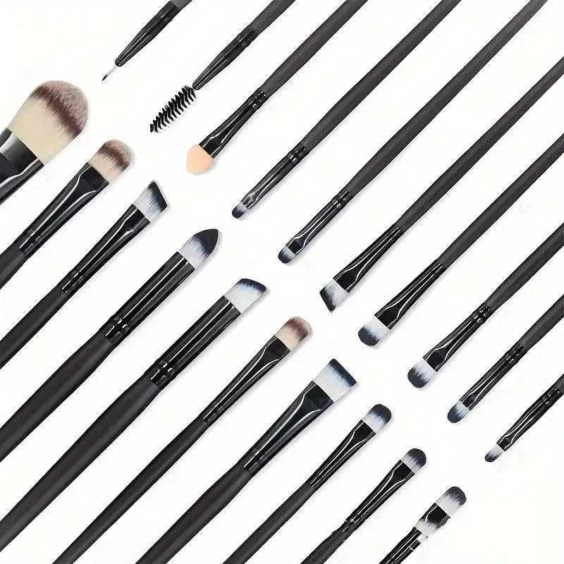 Deluxe 20Pcs Eye Makeup Brush Collection Perfect for Eyeshadow and Eyebrow with Professional-Grade