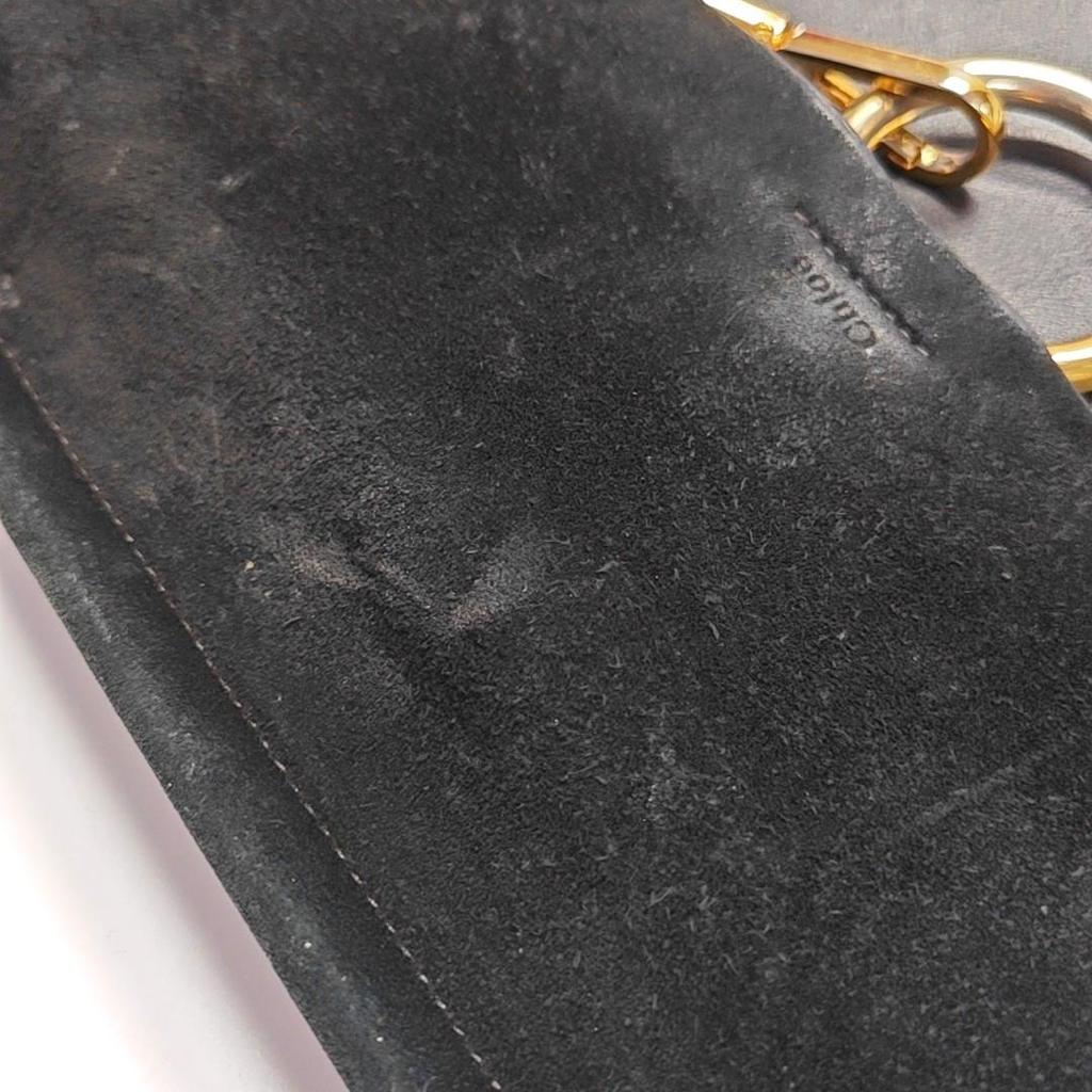 [Pre-Owned] Faye Accordion Style Front Flap Suede Calfskin Crossbody Shoulder Bag - Fair #1WHAMF0