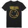 Men's Nirvana Flower Sniffin (Back Print) Slim Fit T-shirt Small Black
