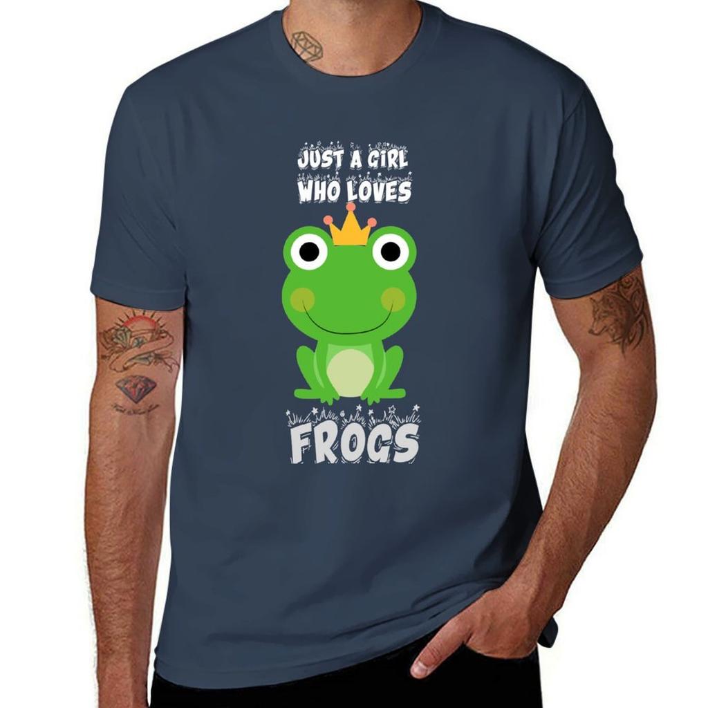 Just A Girl Who Loves Frogs Gift TShirt Running Perforunisexce Short Sleeve Tee TShirt