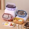 Thickened PP Bento Lunch Box with Sauce Container for Students and Office Workers, Microwaveable