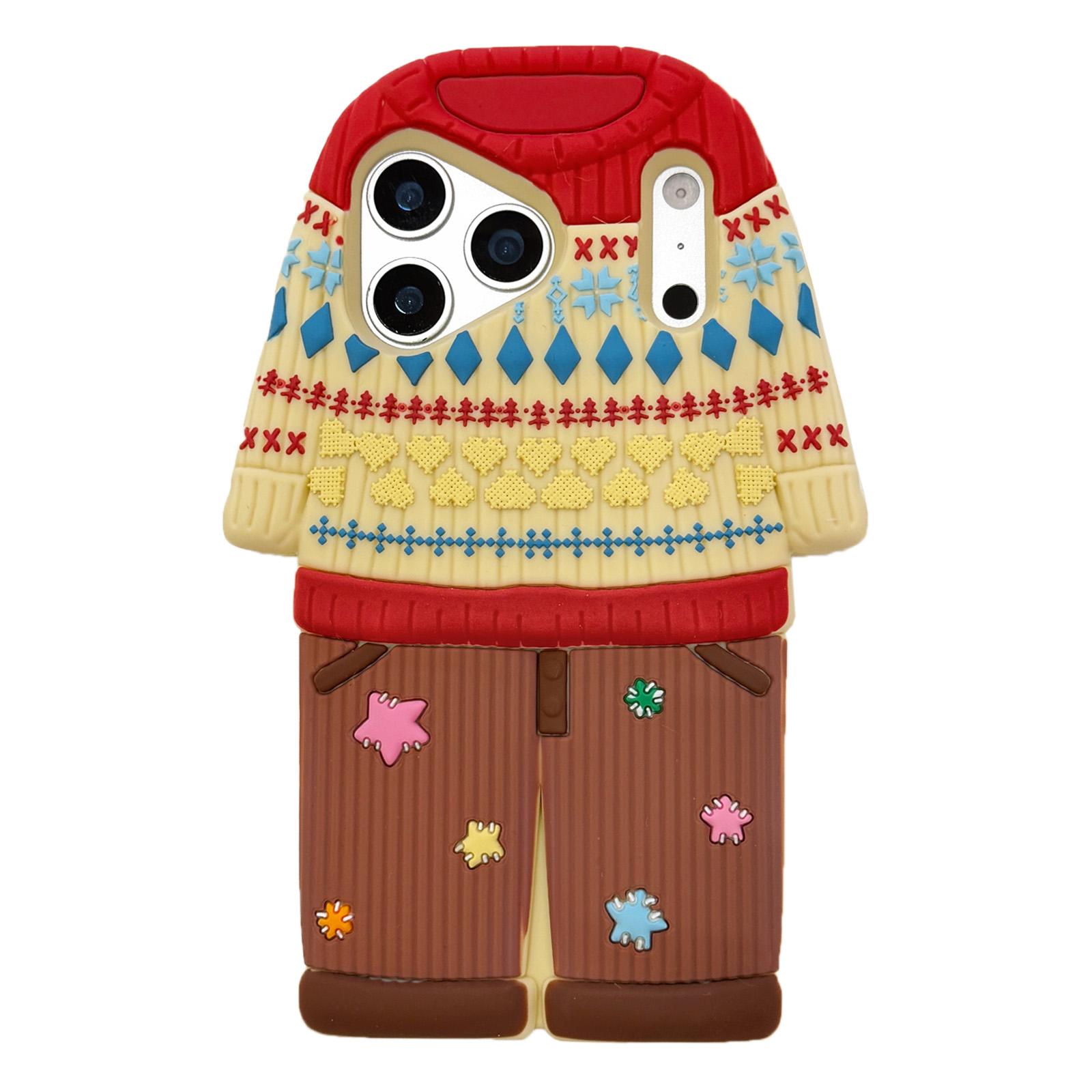 

For iPhone 17 Pro Max Case Cute Sweater Design Shockproof Silicone Phone Back Cover
