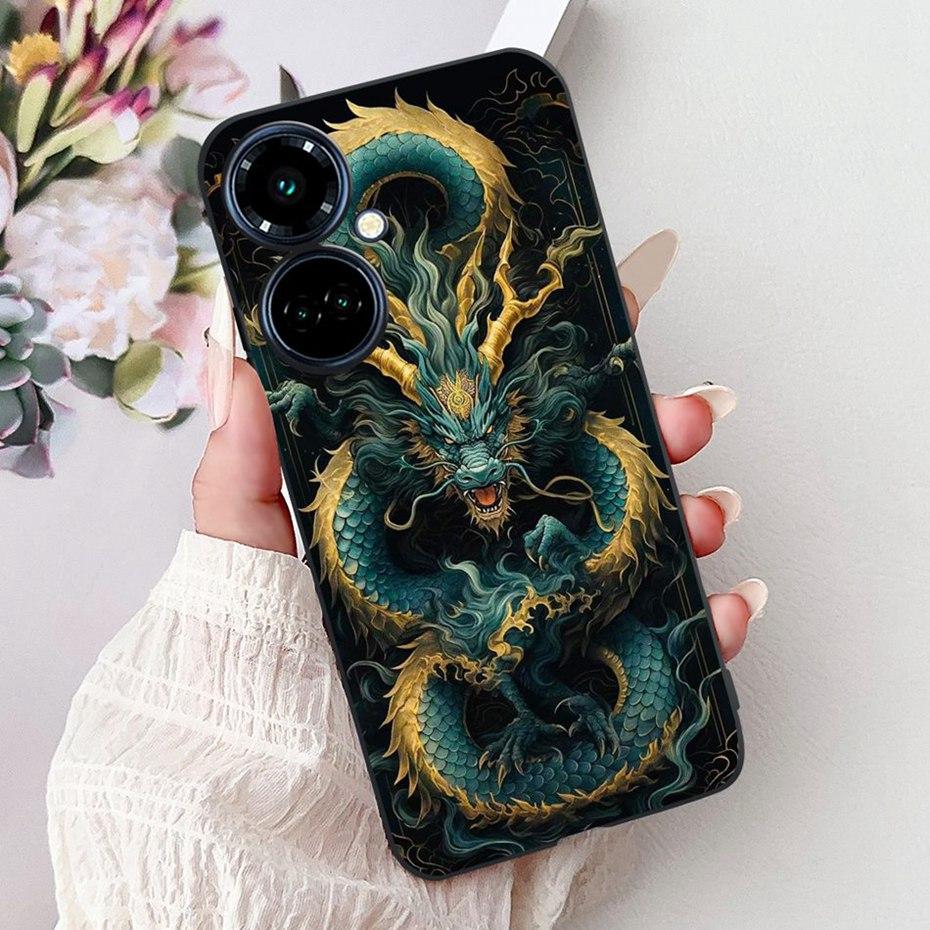 New Design Phone Case For Tecno Camon 19 Pro 5G 4G Camon19 Black Silicone Soft Cover For Tecno Camon 19 19Pro 4G Cases Bumpers