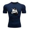 Men's Quick Dry Compression Fitness T-shirt, Stylish Black W
