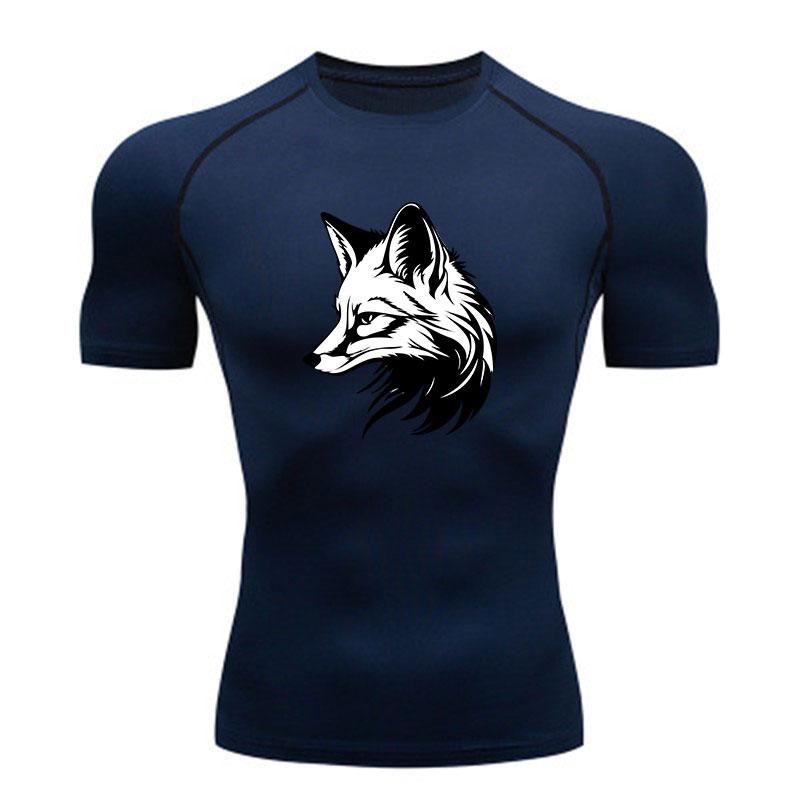 Men's Quick Dry Compression Fitness T-shirt, Stylish Black W