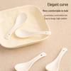 Creamy Yellow Ceramic Soup Spoons Set