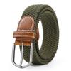 Multi-Color Elastic Needle Buckle Leather Belt – Men's Casual Fashion Accessory