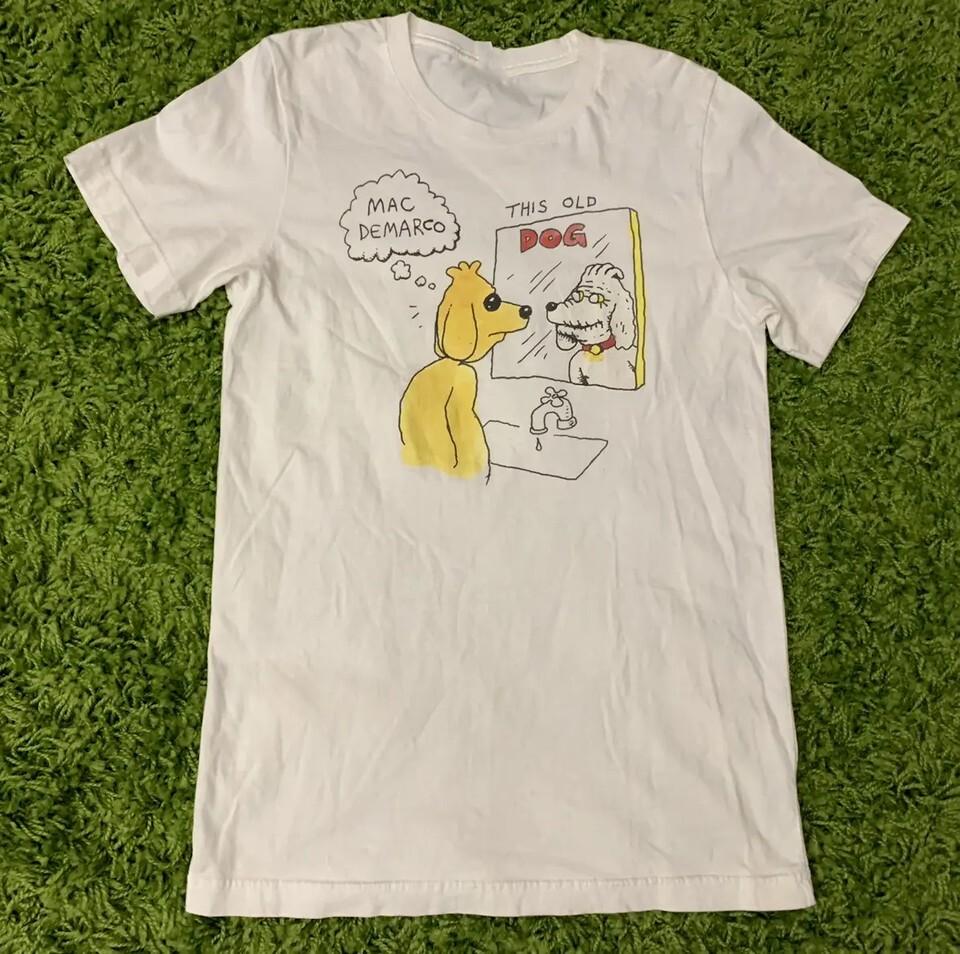 Vtg MAC DEMARCO Singer This Old Dog Cotton White T Shirt For Men All Size KN108 XL