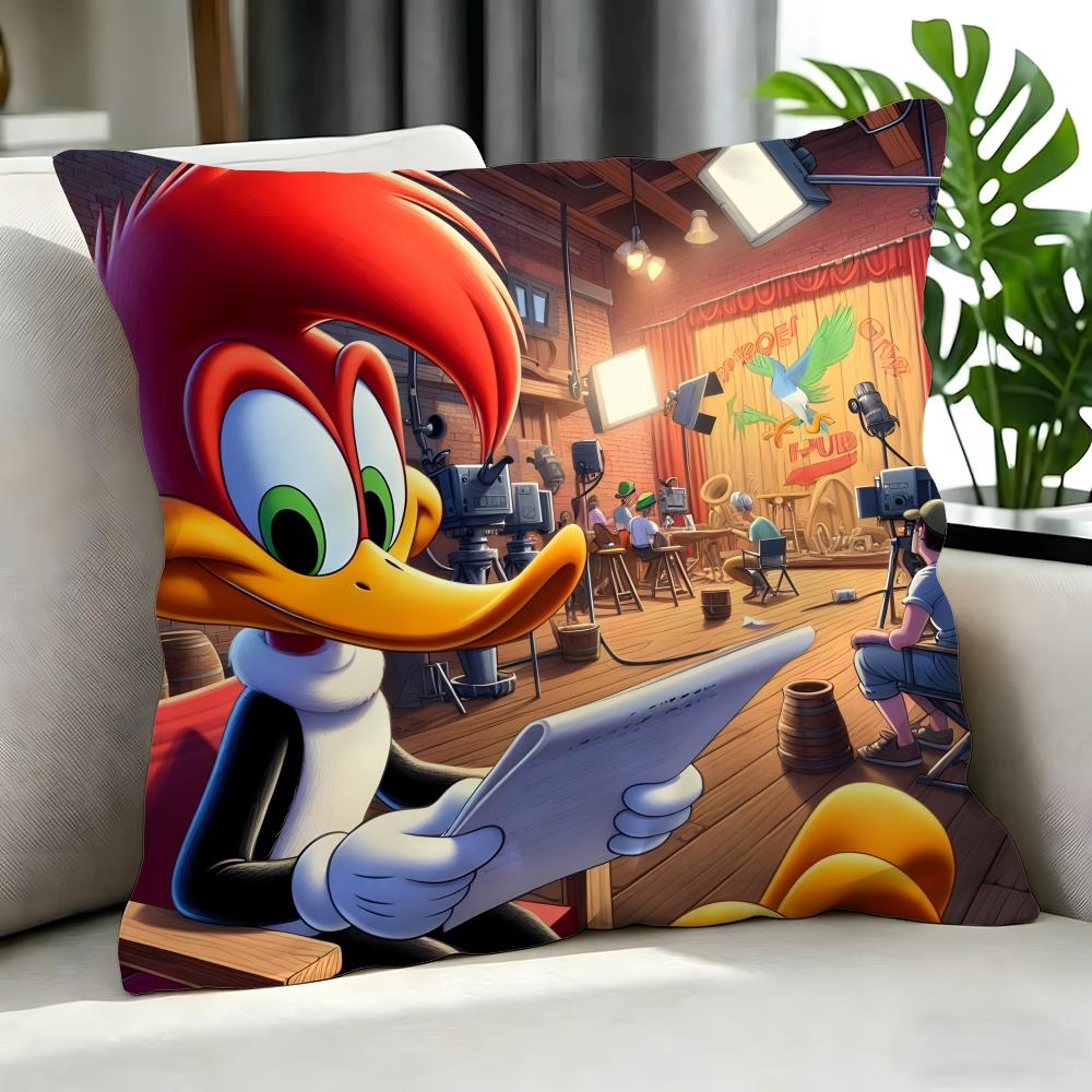 Housse de coussin dessin animé Picotin Housse de coussin Ensemble 4 Pièces 50x50 45x45 40x40 Taie d'oreiller Décoratif Canapé Décoration de Maison 40x40cm