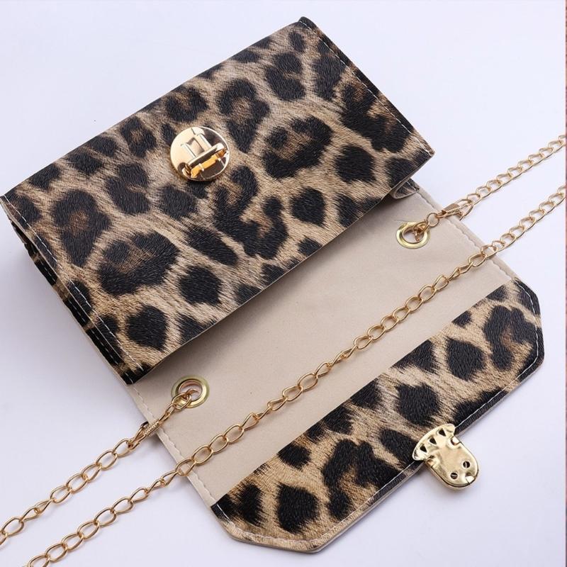 Elegant Women’s Purse Earrings Bracelet Necklace Fashionable Leopard Pattern Accessories Handmade Jewelry Set