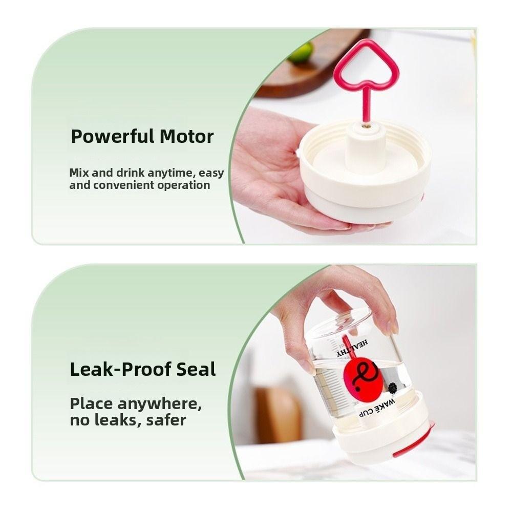 300ml Rotating Blender Mug Clear High Speed Stirring Cup Durable Protein Shake Bottle  Kitchen