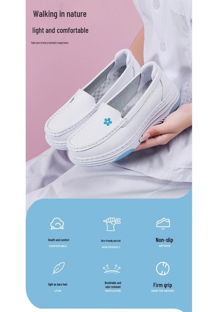 Women's Summer Breathable Non-Slip Soft Sole Nurse Shoes, Comfortable for Medical Staff & Beauty Therapists