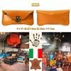 [ENTRAMBI] Italian Leather Antique Lever Eyeglass Case, Genuine Leather, Missouri Berry, Stylish Eyeglass Case, Vegetable-Tanned Leather, Men's & Wome
