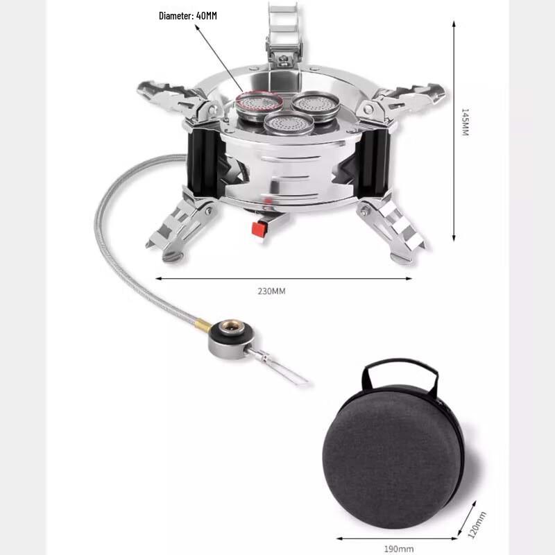 Portable Windproof Camping Gas Stove Kit